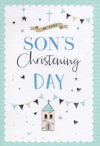 Picture of SONS CHRISTENING DAY CARD